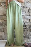 Rustic Nature Bubble Cotton Split Kick Pant Washed Lawn